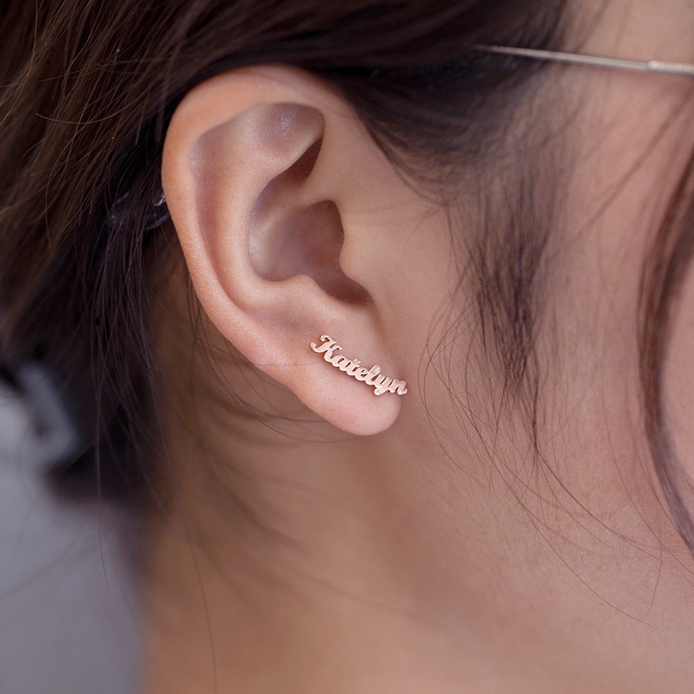 Dazzling Customizable Name Design Versatile Earrings