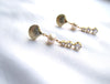 Zircon and fresh water pearls with 14k gold filled shells earrings – Chiba