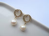 14k Gold fresh water pearls with gold laurels -Dublin