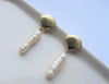 Toothpick fresh water pearls with 14k gold shells – Tokyo
