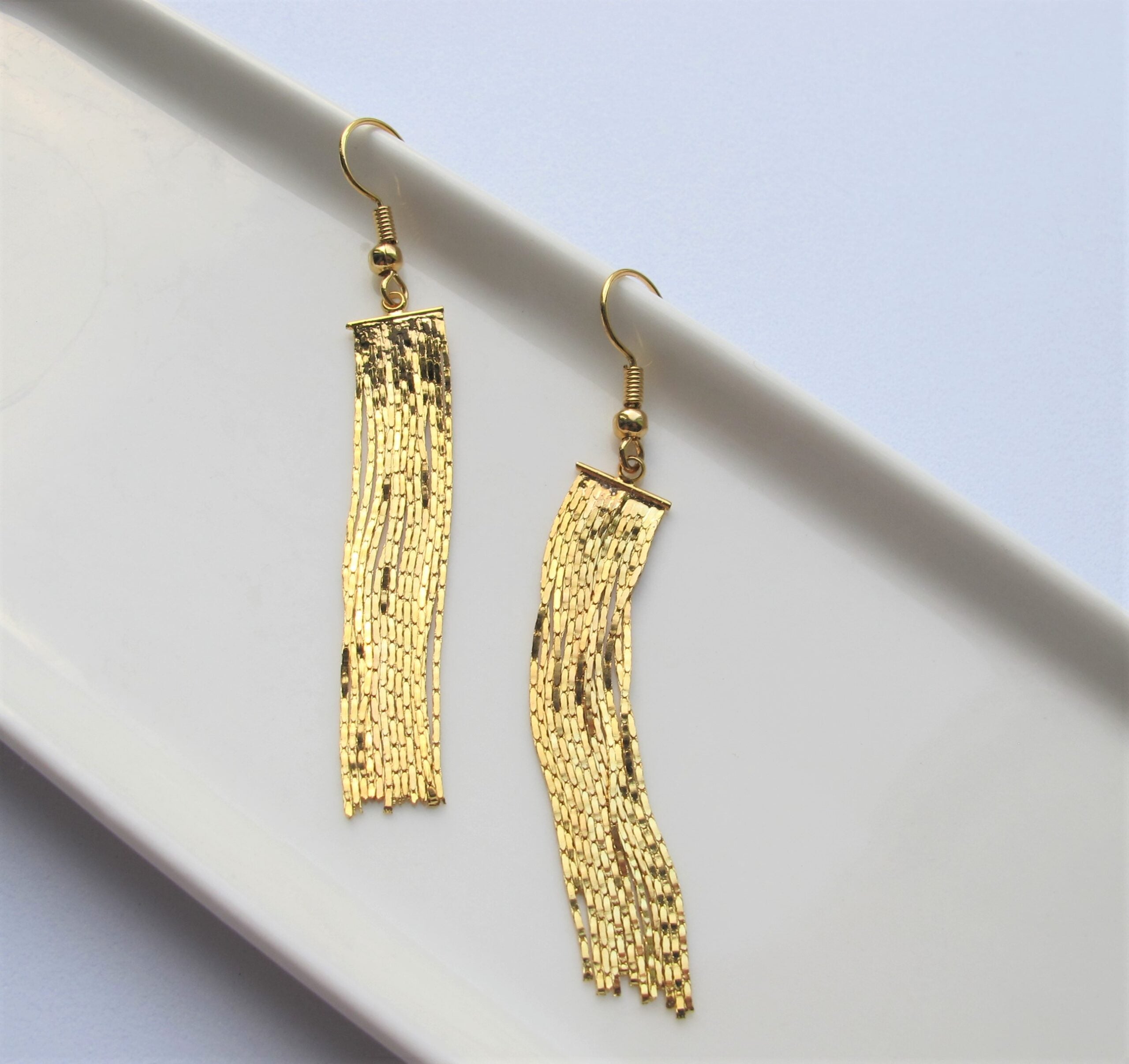 14k Gold Tassel Earrings Gatsby -Vegas