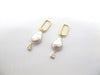 Pear shape fresh water pearls square earrings – Belgrade
