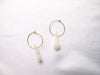 Load image into Gallery viewer, 18k Gold Hoops with Agate – Oslo