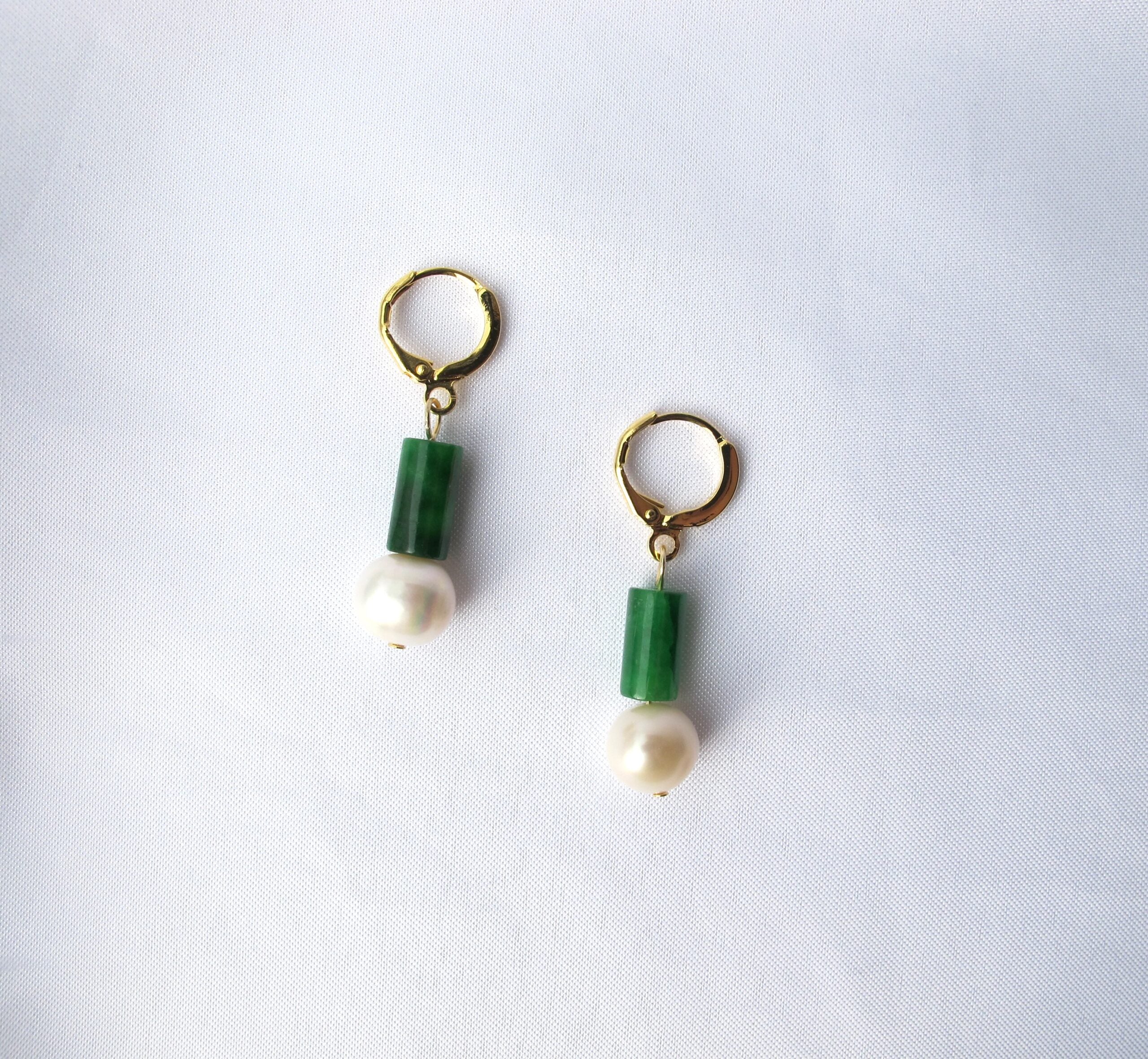 Jade with Pearl Earrings – Galway