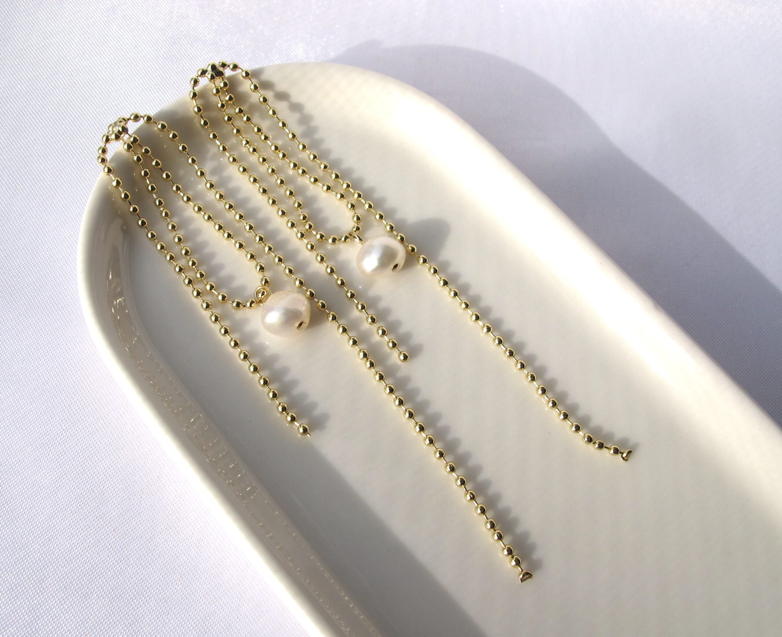 14k Gold Pearl Earrings – Bergen