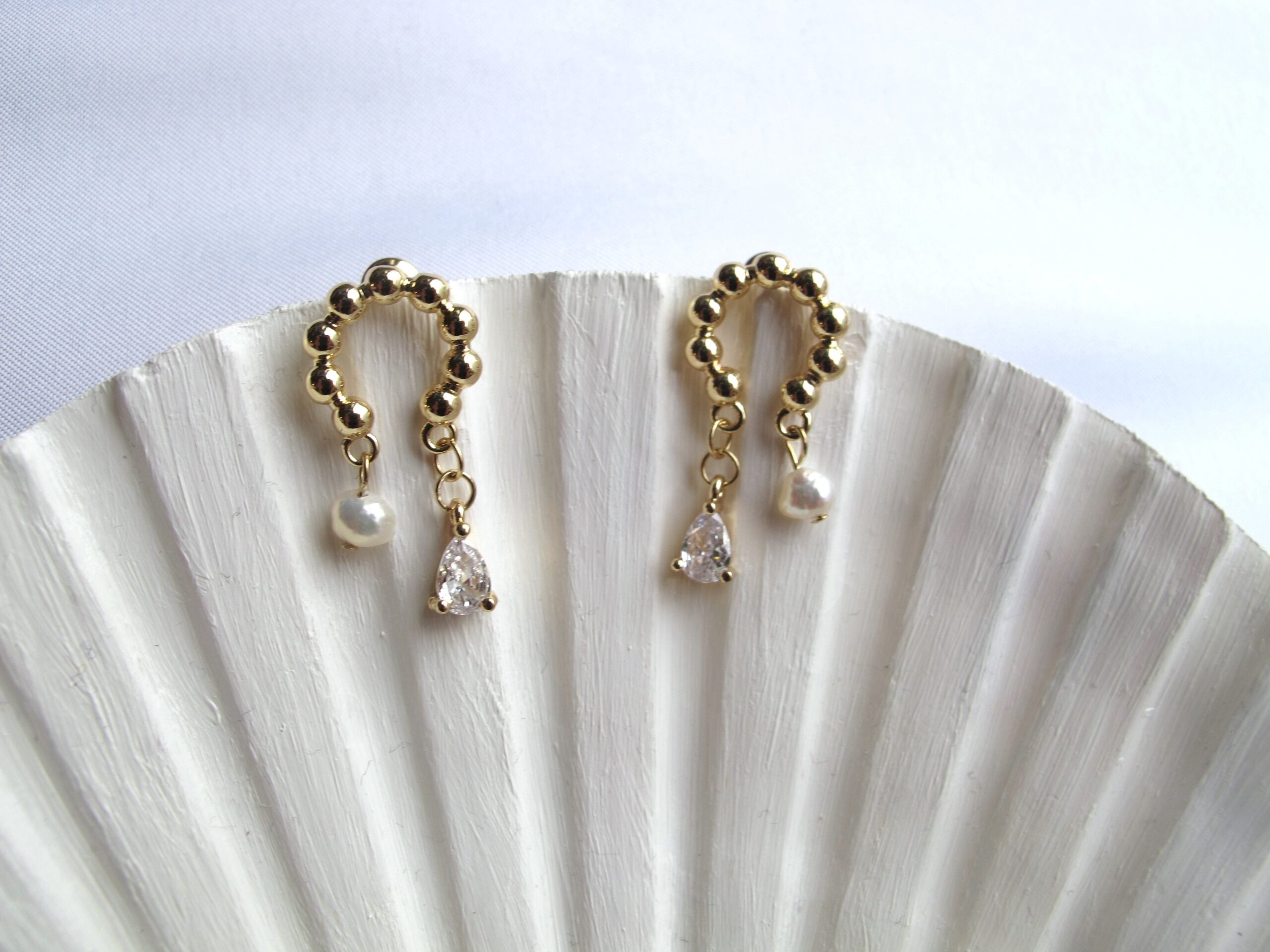 Pearl with zircon earrings – Algarve