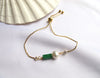 Load image into Gallery viewer, 14K Gold Jade with Pearl Bracelet – Fakistra