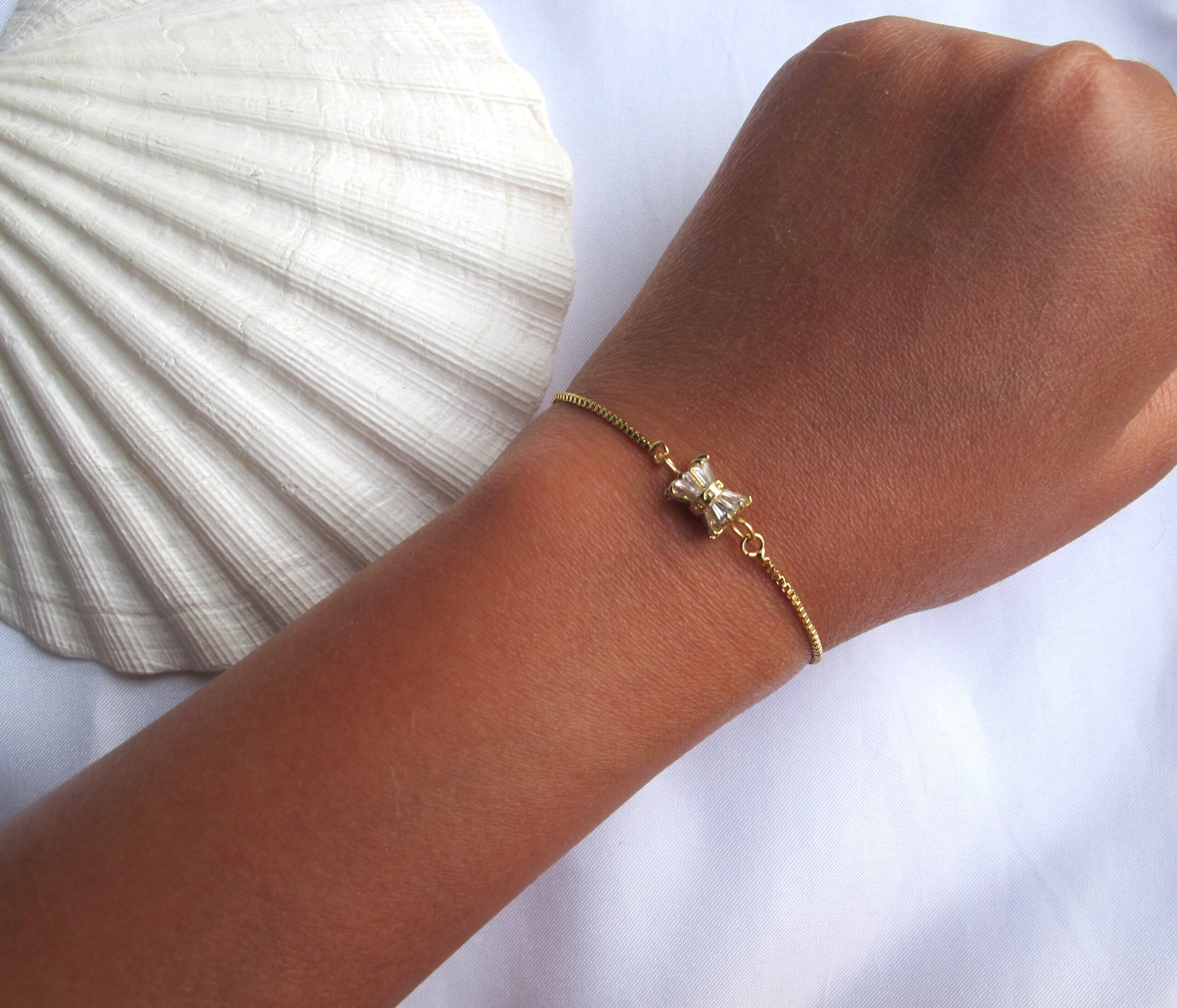 14K Gold Filled Adjustable Zircon Bracelet – Banff