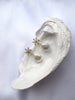 Load image into Gallery viewer, 14k Gold fresh water pearls with snow flake earrings