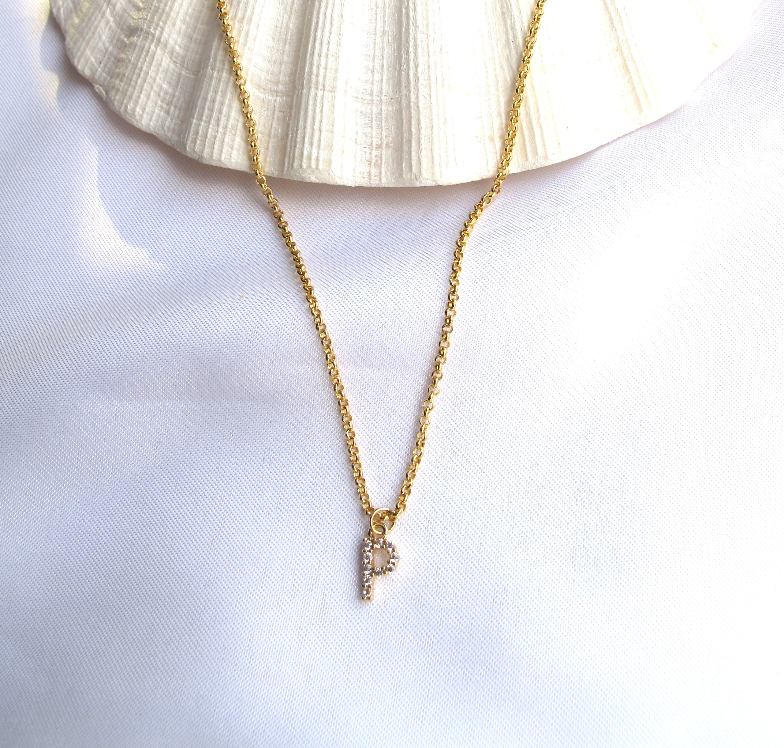 18K Gold Letter Necklace • Custom Necklace • Christmas Gift For Her - Verona