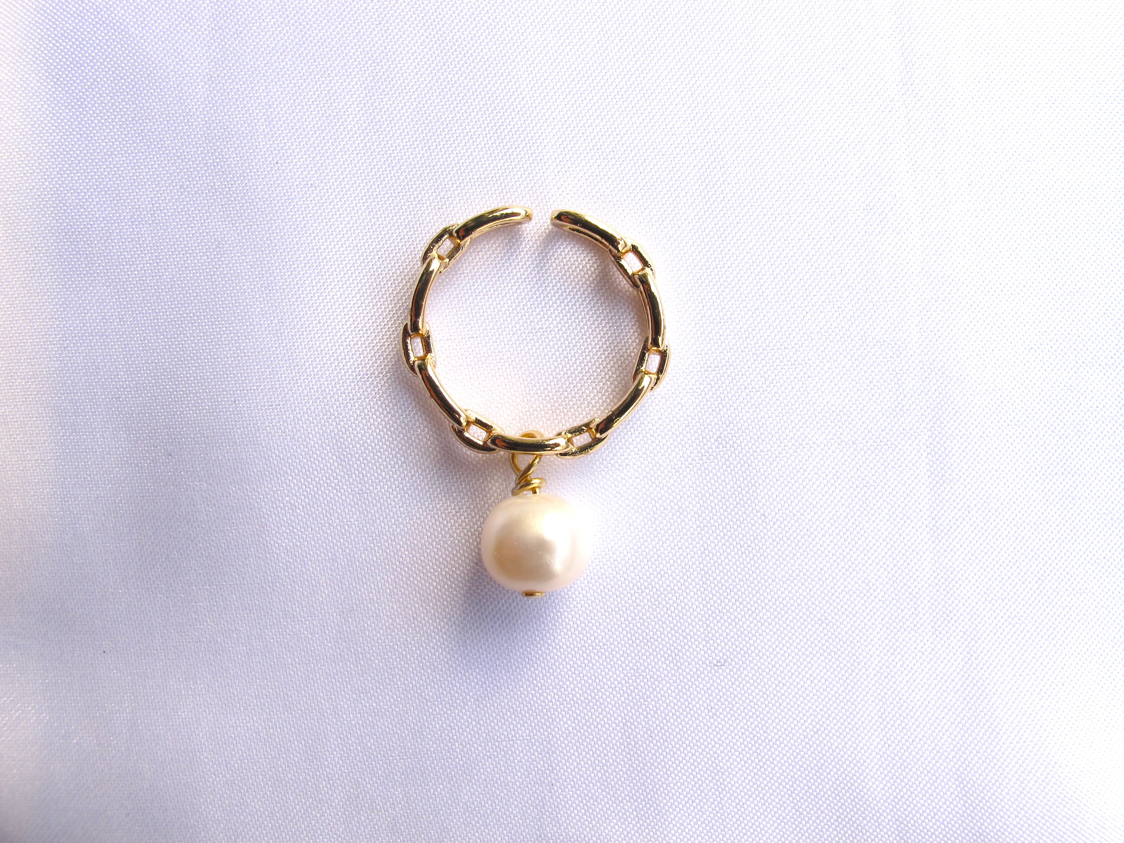 14k Gold Filled  Pearl Adjustable Ear Cuff / Ring – Jacksonville