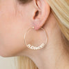Load image into Gallery viewer, Custom Name Hoops • Large Hoop Earrings Name Earrings • Personalized Gift for Her